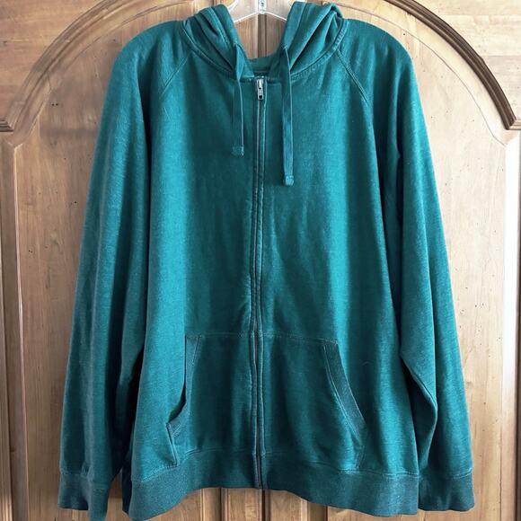 Torrid Super Soft fleece hoodie full zip green with pockets plus 3x torrid 3 - Picture 3 of 13